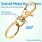 60-Piece Keychain Making Kit (Gold) – Includes 30 metal swivel snap hooks with key rings, 30 lobster claw clasps, and 30 flat key rings for keychain accessories and crafts.